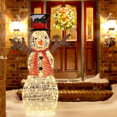 Pre-Lit 150 LED Lights Standing Snowman Christmas Decoration