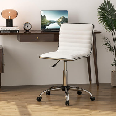 Adjustable Office Task Chair with Swivel Seat and 5 Universal Wheels
