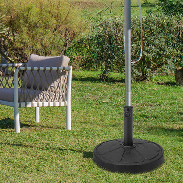 18kg Outdoor Umbrella Base, 54cm Round Table Market Umbrella Stand, Fit Umbrella Poles 38/48mm
