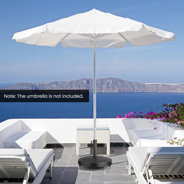 24KG Outdoor Umbrella Base w/Wheels, Handles, 52CM Round Table Market Umbrella Stand - PatiojoyAU