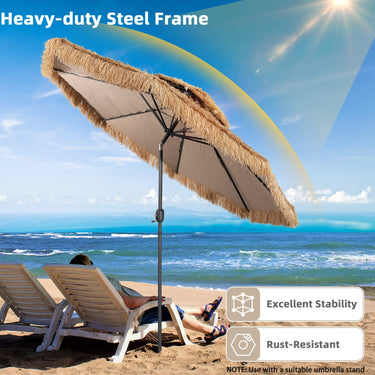 Thatched Tiki Umbrella, Hawaiian Style Patio Beach Umbrella