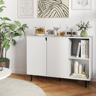 106cm Sideboard Buffet Cabinet with 2 Doors and Adjustable Shelves