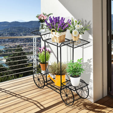 4-Tier Flower Stand Freestanding Garden Shelf for Garden