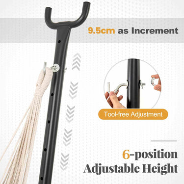 Heavy Duty Hammock Chair with Stand 6-Position Adjustable Height