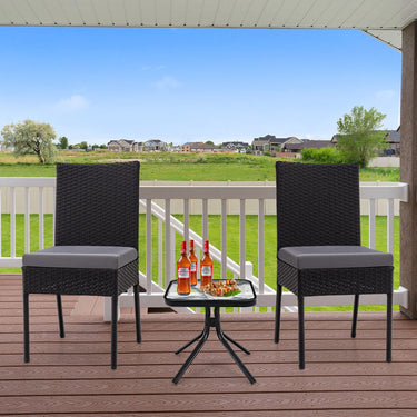 2-Piece Outdoor Dining Chair Set, Patio Chairs with Soft Cushions