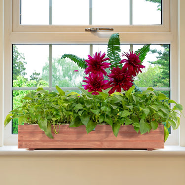 Raised Garden Bed, Fir Wood Planter Box for Vegetable Fruits Herb Grow, 91.5 x 18 x 16 cm - PatiojoyAU