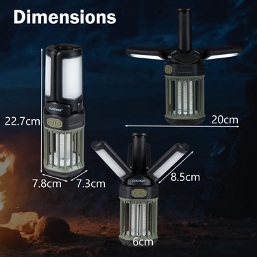 Outdoor Bug Zapper with Foldable Camping Lantern
