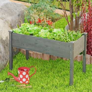 Raised Garden Bed, Elevated Planter Box with Legs, Drain Holes, Wood Planter Raised Beds - PatiojoyAU