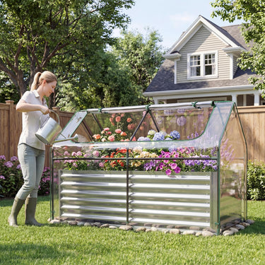 183 x 91 x 122cm Galvanized Raised Garden Bed