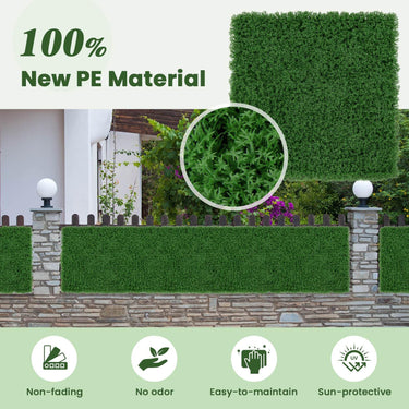 12 Pieces 51 x 51cm Artificial Grass Wall Panels, Faux Green Moss Panels - PatiojoyAU