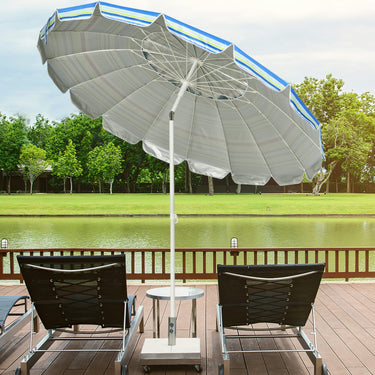 2.45 m Beach Umbrella W/Carrying Bag, UPF50 + Sun Protection Sunshade Shelter - PatiojoyAU