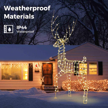 180CM Pre-Lit Christmas Reindeer 3D Buck Xmas Decoration