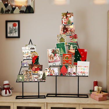2 Pack Christmas Card Holder, Holiday Card Display Stand