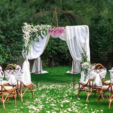 Birdcage Shape Garden Arbor Heavy-Duty Metal Gazebo Arch Arbors
