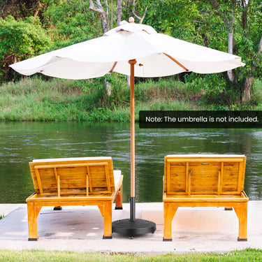 24KG Outdoor Umbrella Base w/Wheels, Handles, 52CM Round Table Market Umbrella Stand - PatiojoyAU