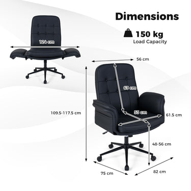 Criss Cross Chair with Rocking Backrest and Removable Cushion