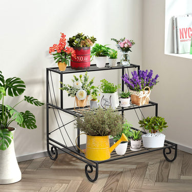Metal Plant Stand, 3 Tier Planter Rack, Ladder Plant Shelves