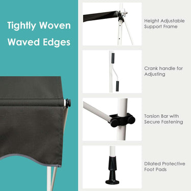 Telescopic Awning Sun Shade, Retractable Canopy Sun Shelter