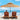 Thatched Tiki Patio Umbrella, Height Adjustable Hawaiian Style Beach Umbrella w/ 32 LED Lights - PatiojoyAU