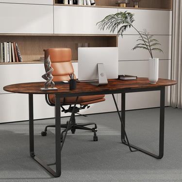 180 cm Conference Table with Sturdy Metal Legs