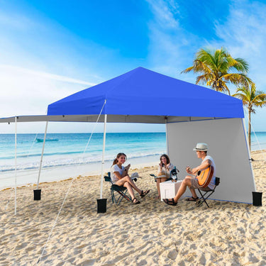 Pop up Canopy Tent w/ 2 Convertible Sidewalls to Awning