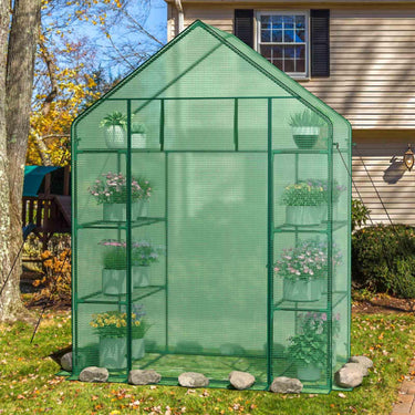Garden Greenhouse with Hinged Door