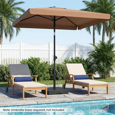 2 x 1.3m Rectangular Outdoor Balcony Umbrella