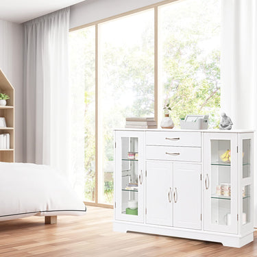 Buffet Sideboard with 2 Drawers & 3 Cabinets for Kitchen & Living Room