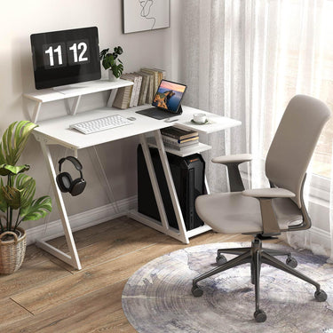 Computer Desk with Built-in Charge Station for Office Room Study