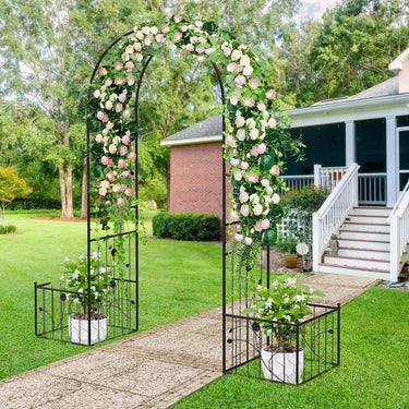 218cm Garden Trellis Pergola w/2 Side Planters