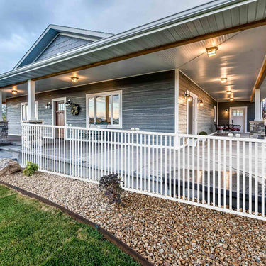 Picket Fence, 2M L x 1.3M H Decorative Fence, 2 No Dig Fence Panels for Soft Ground - PatiojoyAU
