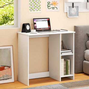 Computer Desk with Bookshelf for Small Space