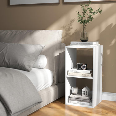 Open Back 2 Tier Bookshelf with Anti-toppling Kit