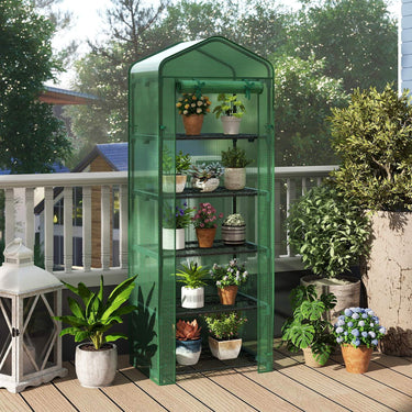 Portable Plant Grow House with 5 Tier Shelves and PE Cover