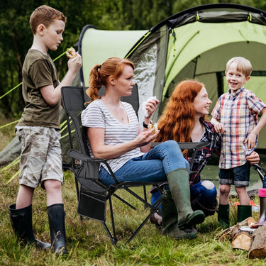 Camping Lounge Chair with Detachable Footrest for Fishing Camp Picnics