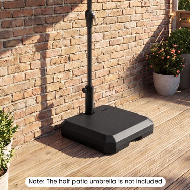 Umbrella Base for Half Patio Umbrellas 22kg Water and Sand Fillable Umbrella Stand
