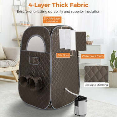 Portable Steam Sauna with 1000W 3L Steam Generator for Home Spa Relaxation