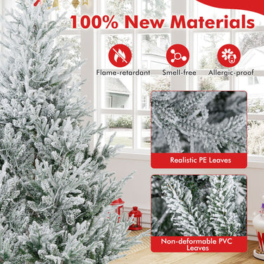 1.8/2.1M Pre-Lit Artificial Christmas Tree with Branch Tips