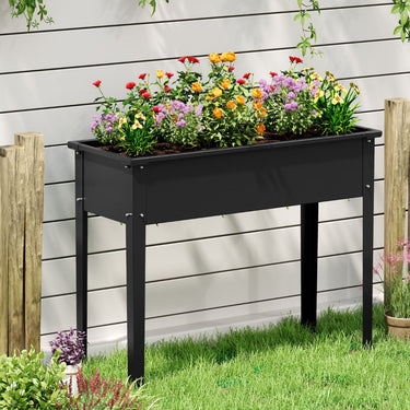 60 L x 27 W x 45 H/100 L x 40 W x 80 H cm Raised Garden Bed with Drainage Holes
