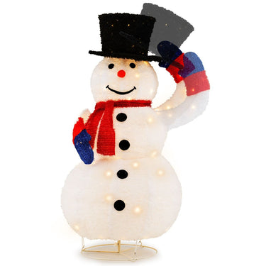 130CM Pre-Lit Christmas Snowman with 120 Built-in LED Lights
