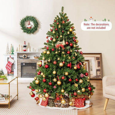 180CM Pre-Lit Artificial Christmas Tree with 3 Color Temperatures