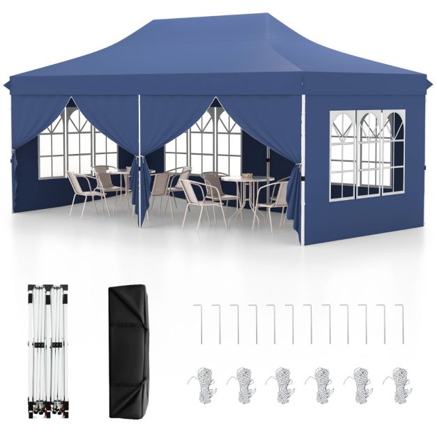 3 Point Canopy 3 x 6 M Canopy with 6 Detachable Sidewalls – PatiojoyAU