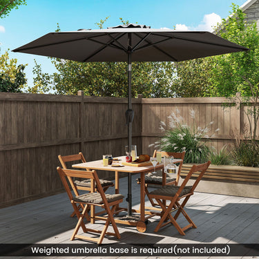 2.3M Patio Umbrella with Push Button Tilt for Backyard Garden