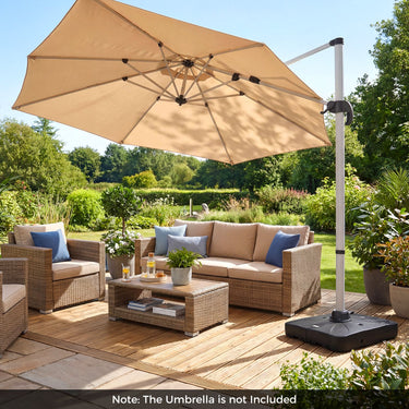 210 KG Outdoor Cantilever Umbrella Base with Wheels