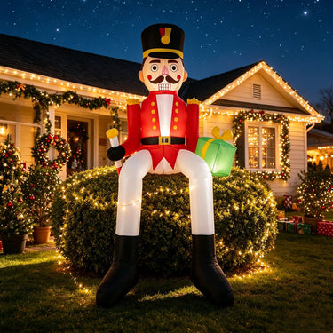265cm Inflatable Christmas Nutcracker Hanging Decoration for Holiday Decor