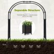 2m Arch Arbor Trellis with 2 Planter Boxes and Lockable Wheels