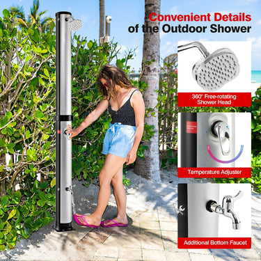 38L Outside Drench Shower with Rotating Shower Head