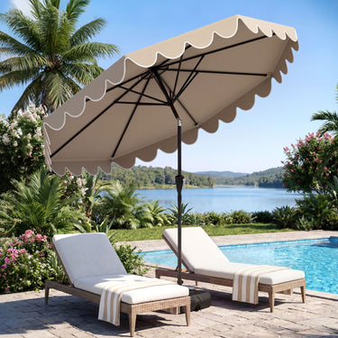 3M Patio Umbrella with Weighted Base Sandbags Push Button Tilt