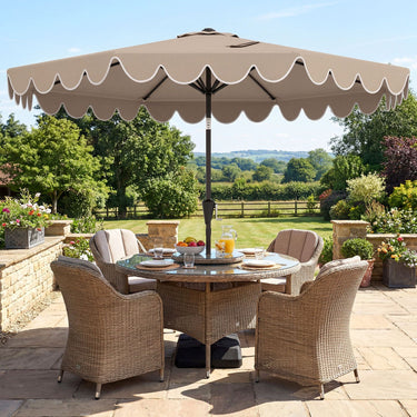 3M Patio Umbrella with Weighted Base Sandbags Push Button Tilt