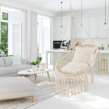 Hanging Hammock Chair with Soft Seat Cushions for Patio